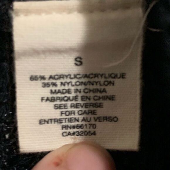 Moth Anthropologie Black Long Cardigan Waxed Knit - Picture 5 of 8